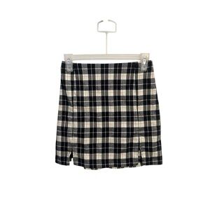 Eyeshadow Black and White Checkered Mini Skirt